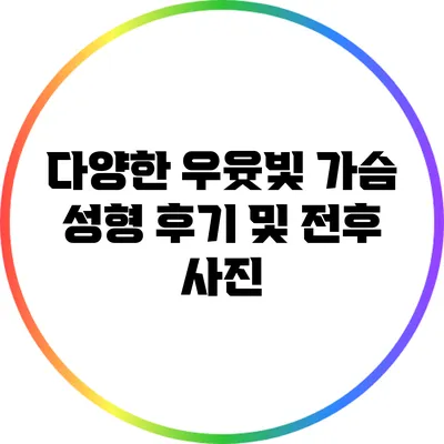 다양한 우윳빛 가슴 성형 후기 및 전후 사진