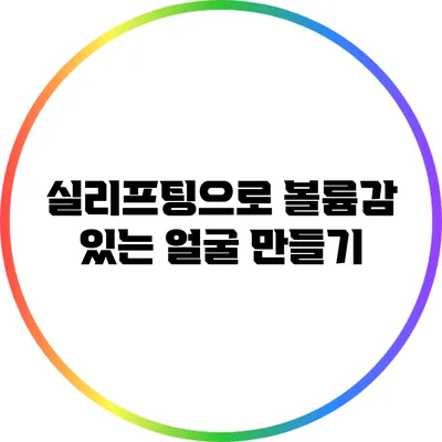 실리프팅으로 볼륨감 있는 얼굴 만들기