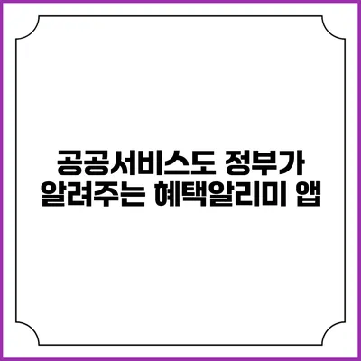 공공서비스도 정부가 알려주는 혜택알리미 앱
