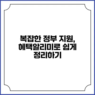 복잡한 정부 지원, 혜택알리미로 쉽게 정리하기