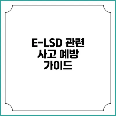 E-LSD 관련 사고 예방 가이드