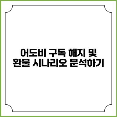 어도비 구독 해지 및 환불 시나리오 분석하기
