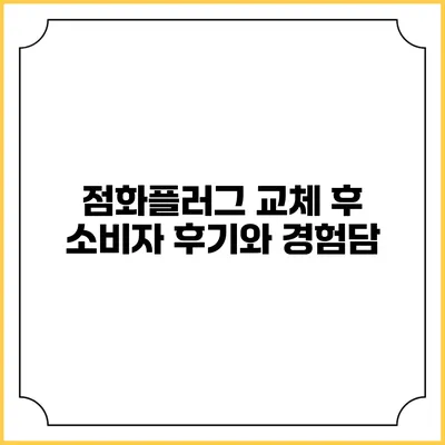 점화플러그 교체 후 소비자 후기와 경험담