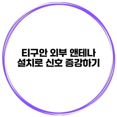 티구안 외부 앤테나 설치로 신호 증강하기
