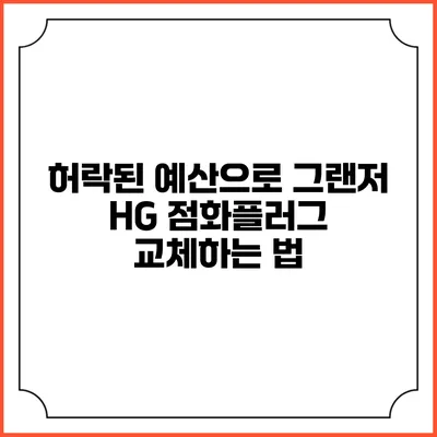 허락된 예산으로 그랜저 HG 점화플러그 교체하는 법